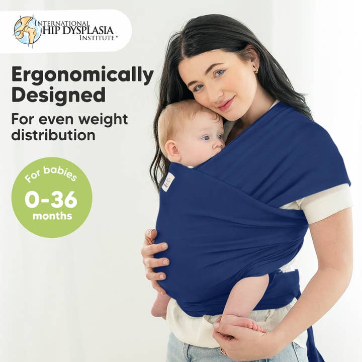 Azul marinho Bebé Wrap Porta-Bebé Original Keabies para venda a revendedores na Faire1