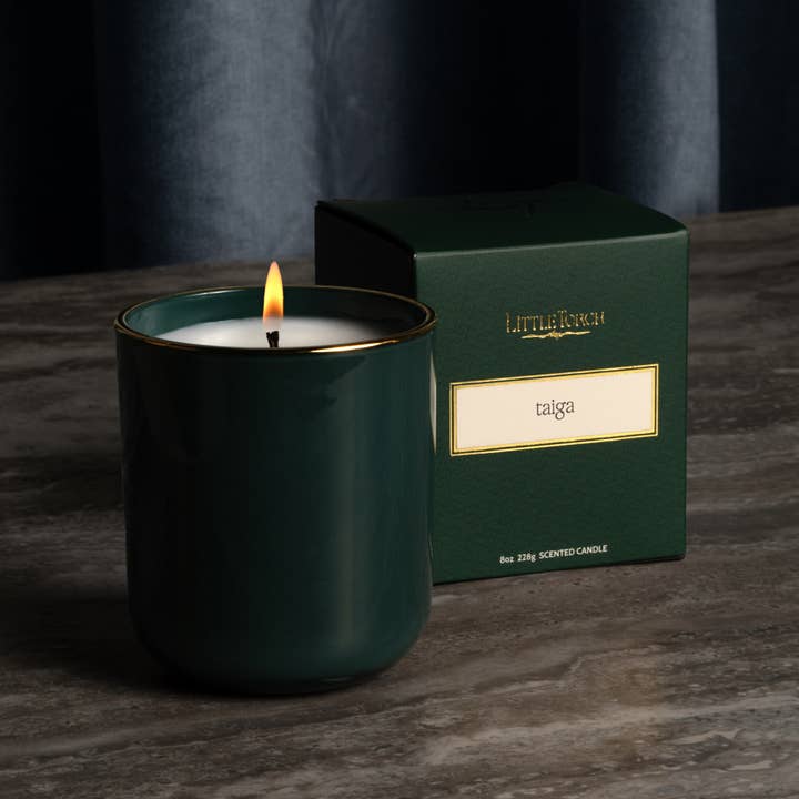 Little Torch - Wholesale Jar/Filled Candle - taiga candle (juniper, fir, and tree sap)1
