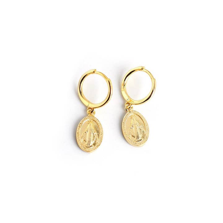 Aubrey Adele - Wholesale Dangle Earrings - Virgin Mary Earrings