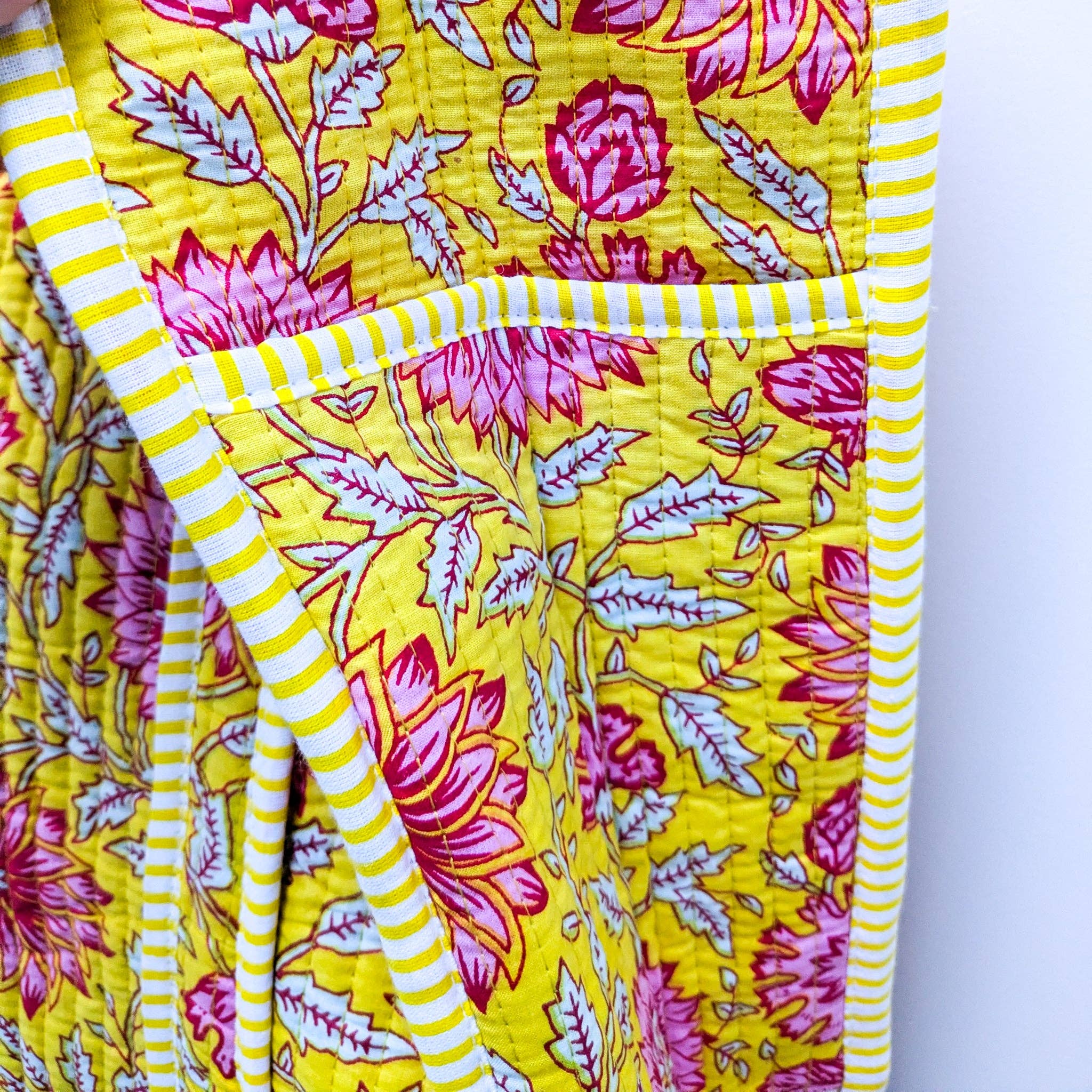 Shakti.ism - Wholesale Tote Bag - Women's - Quilted Market Tote Bags: Colourful Screen Printed Kantha Tote Bags, Ethically Handmade in India8