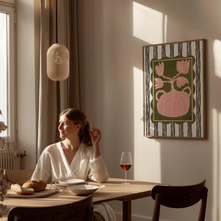 Pascale Berkowitz Studio Art - Wholesale Art Print - "Still Life No. 31 on Stripes" Giclée Fine Art Print1