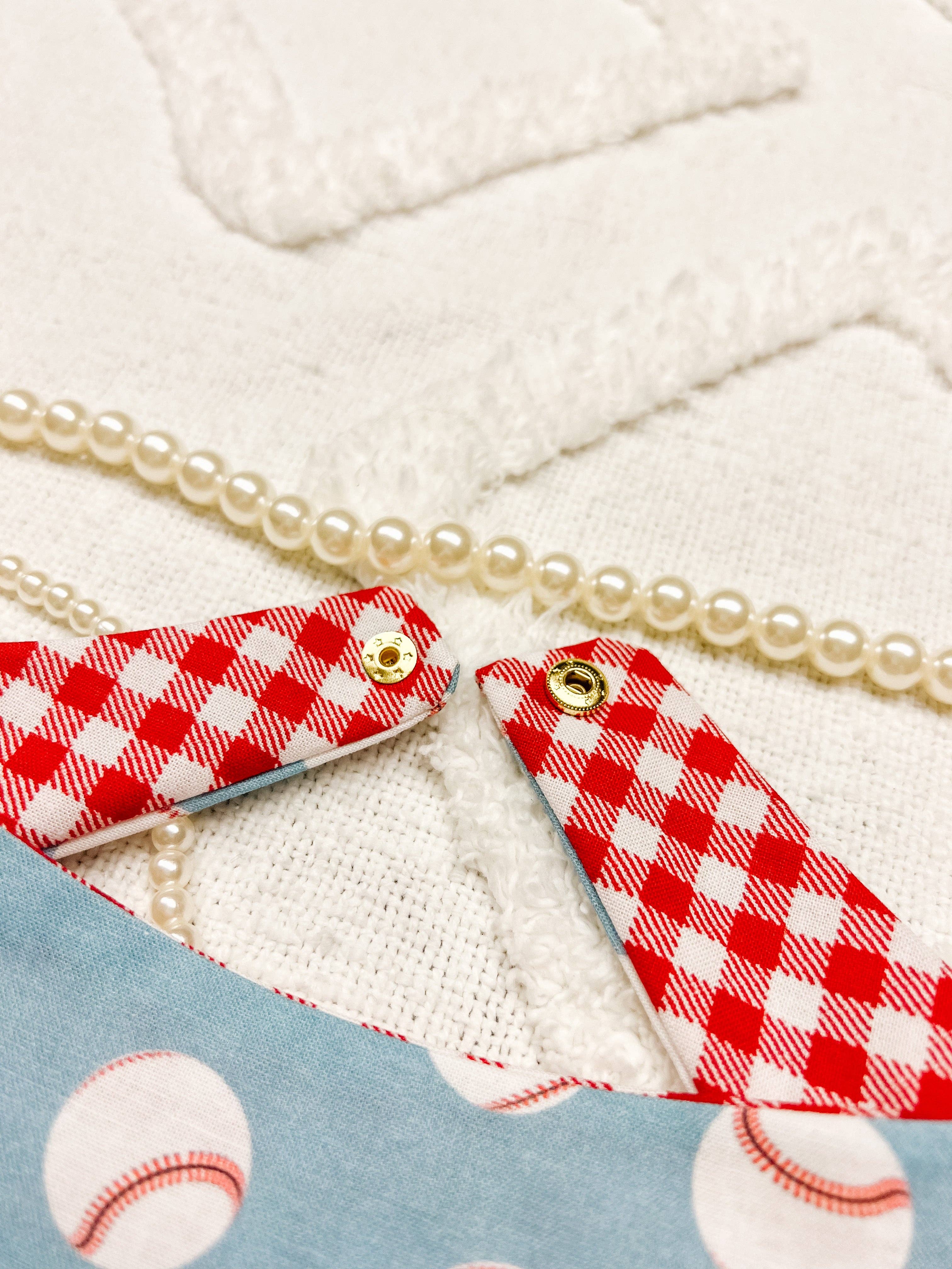 StellaLoo – Großhandel Haustier-Bandana – Hund – Baseball Wende-Hundebandana, Metall-Druckknopf-Frühlingstuch5