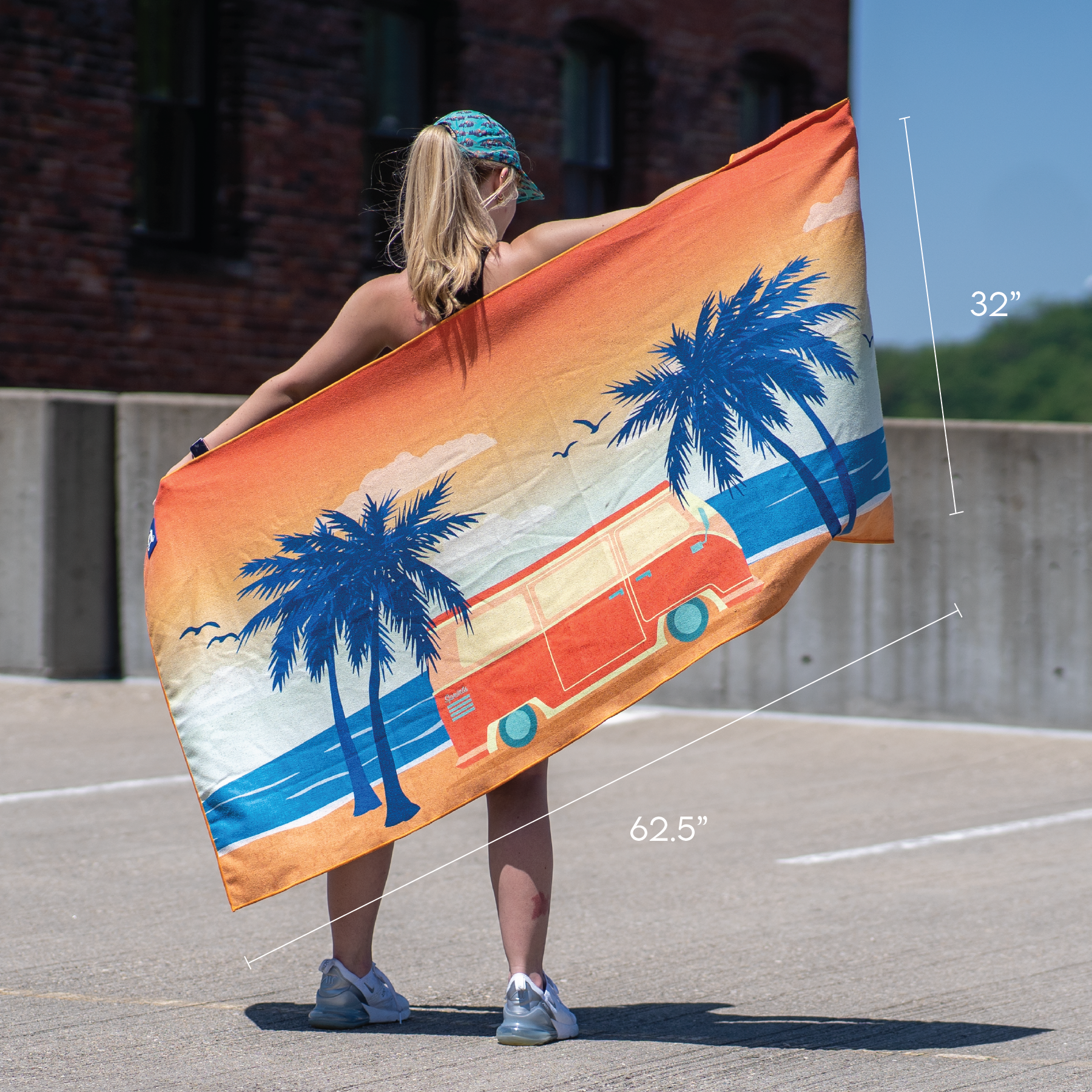 Sprints - Wholesale Sports Towel - Retro Sunset Car Seat Cover Towel2