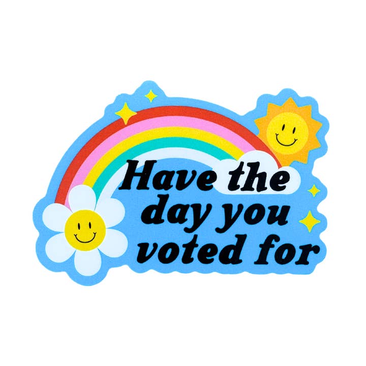 Ayez l'autocollant du jour pour lequel vous avez voté pour la vente par Sweetpea and Co.