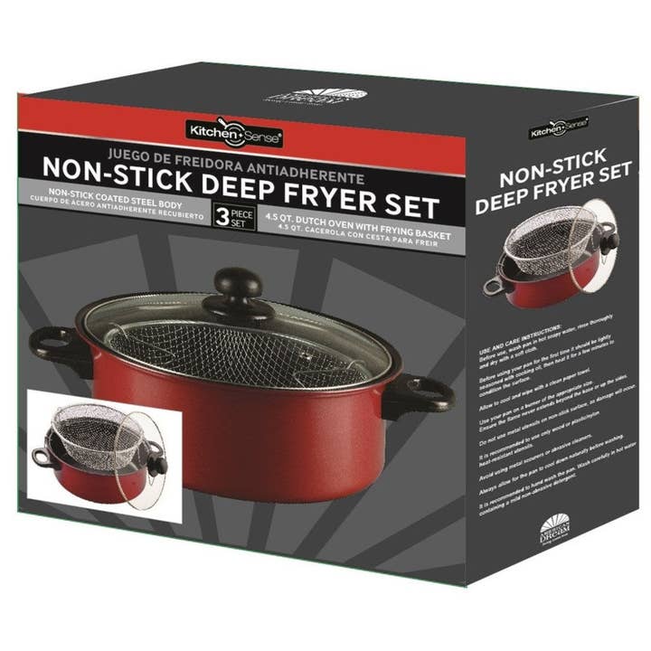 J&V TEXTILES - Wholesale Cooking Pot - J&V TEXTILES 3-Piece Deep Fryer Set