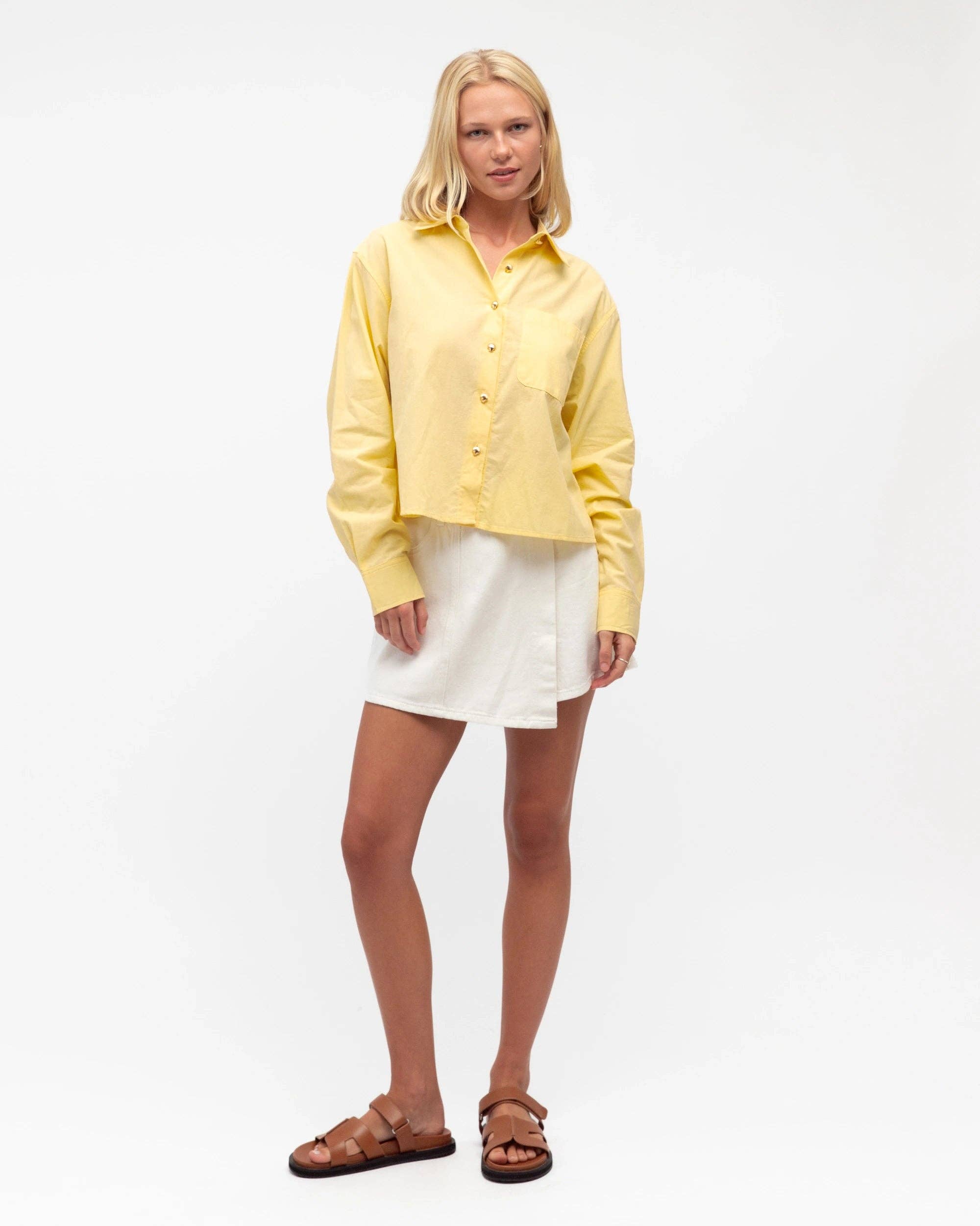 Global Fashion House - Wholesale Button Down Shirt - Women's - BOXY SILHOUETTE SHIRT2