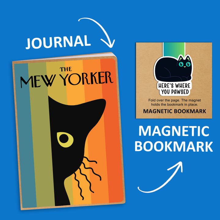 The Mew Yorker Cat Journal w/ Magnetic Bookmark (Packaged) for wholesale by Coastal Creators of Connecticut