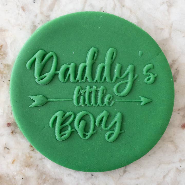 Daddys Little Boy Cookie POPup Embosser Stamp Fathers Day for wholesale by Cut Bake Stamp