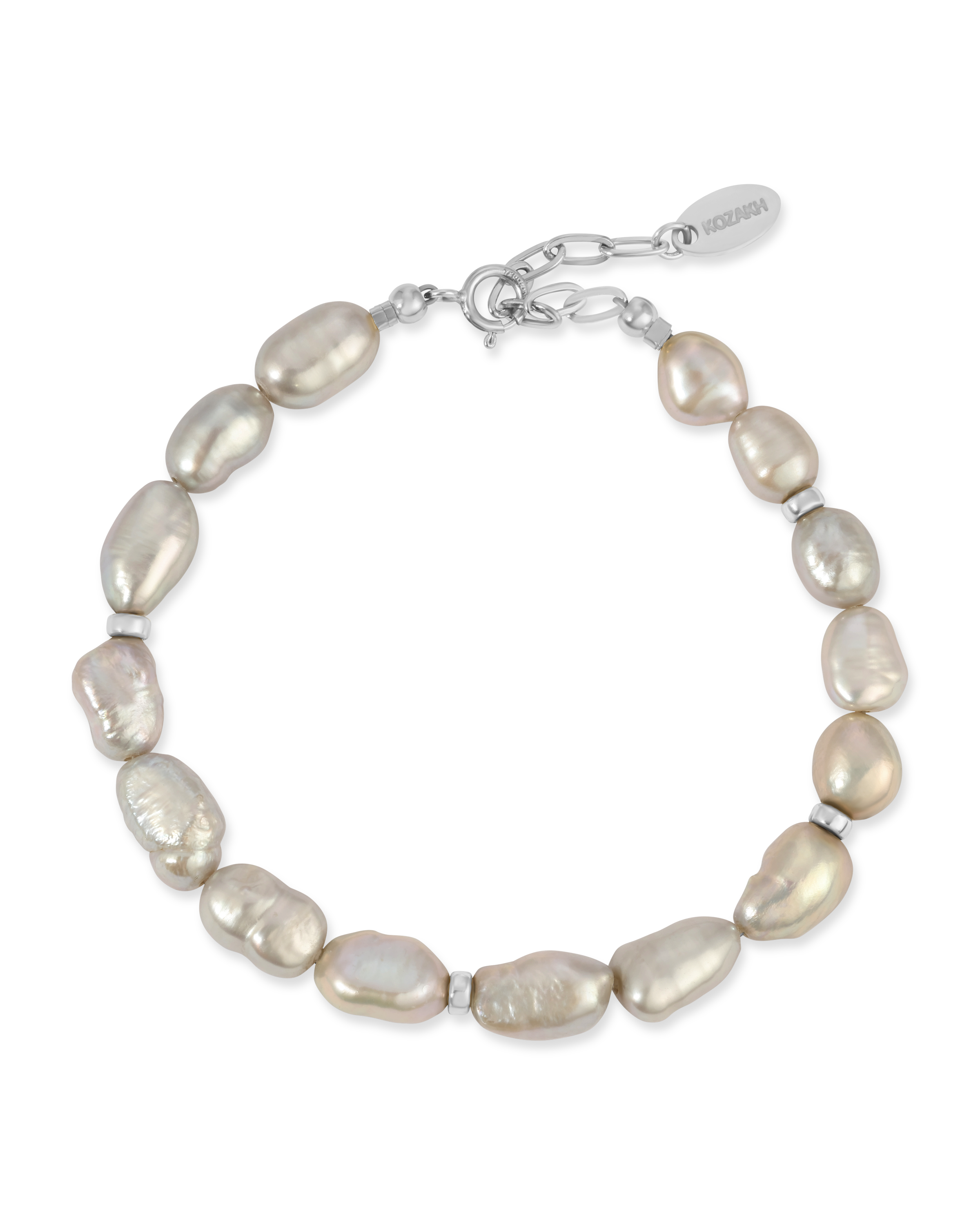 KOZAKH - Wholesale Beaded Bracelet - Grey Pearl Bracelet3