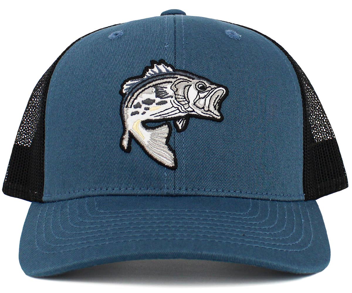 KBETHOS – boné - Unissexo por atacado – Boné trucker com tela e emblema de peixe bass3