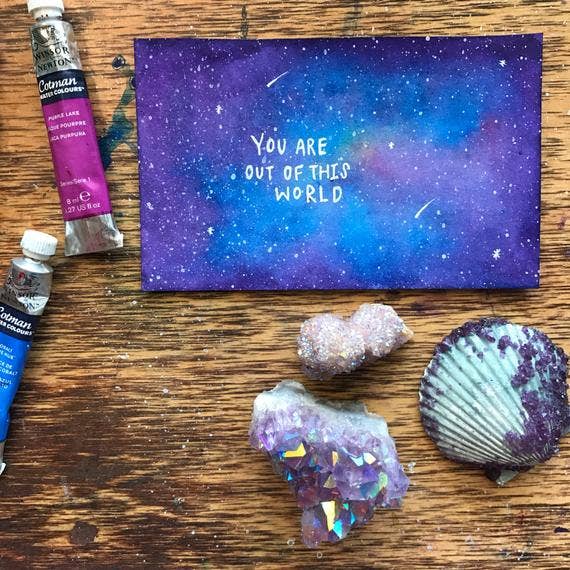 Jess Weymouth – Großhandel Liebeskarte – Grußkarte „Out of this World“1