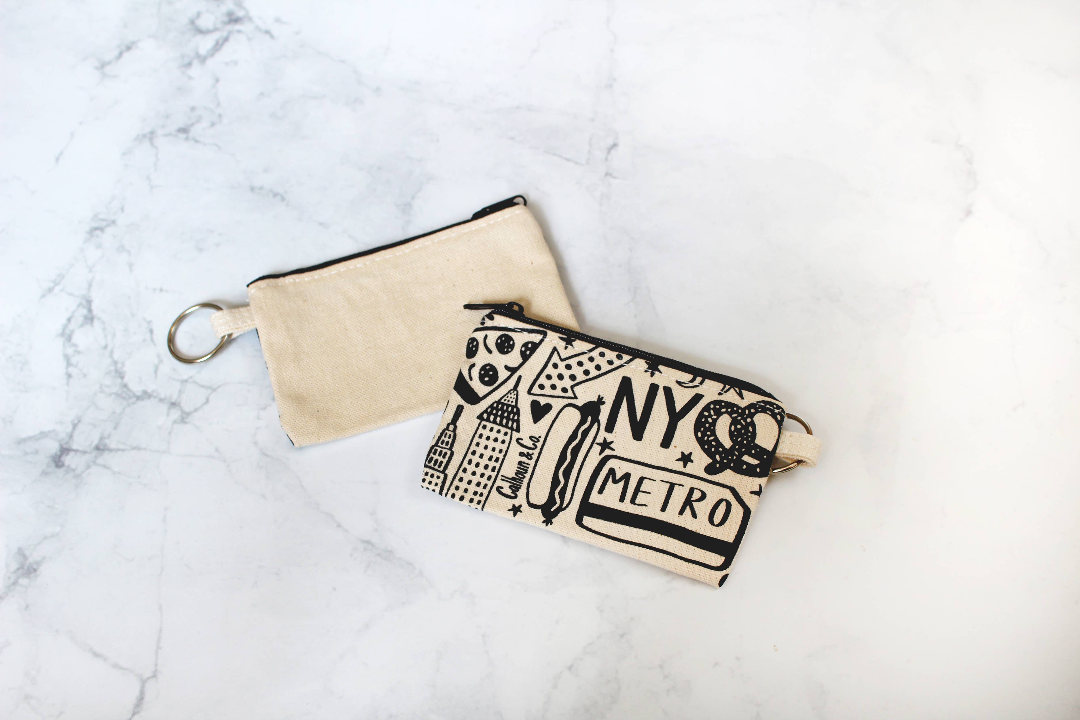 Calhoun & Co. – Engroshandel Posetaske - Dame – New York lynlåsetui til kort med nøglering6