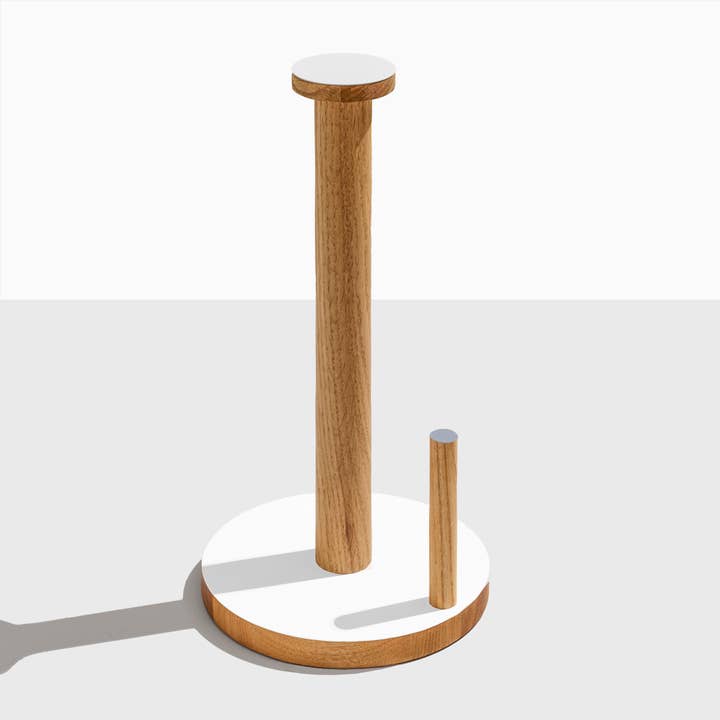 05-the paper towel keeper - oak/white for wholesale by ilan