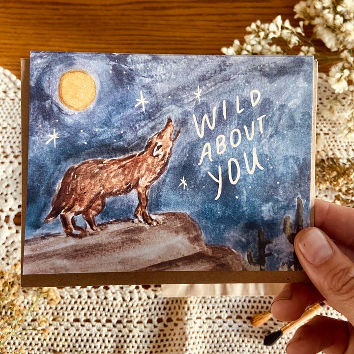 Little Salt Wagon – Großhandel Liebeskarte – Wild About You Coyote Grußkarte2