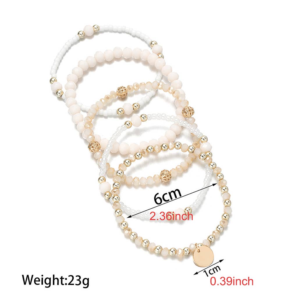 Wholesalesir - Wholesale Jewelry Set - Alloy Round Pendant With Crystal Resin Beads5