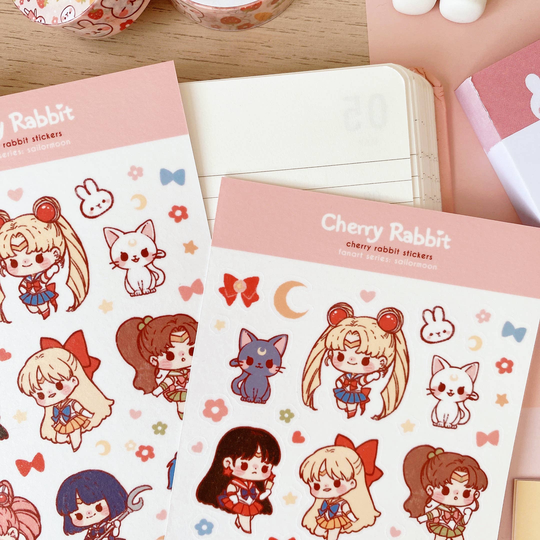 Cherry Rabbit - Wholesale Sticker - Sailormoon Sticker Sheet1