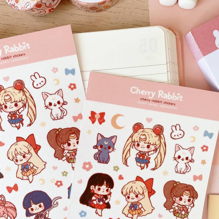 Cherry Rabbit - Wholesale Sticker - Sailormoon Sticker Sheet1