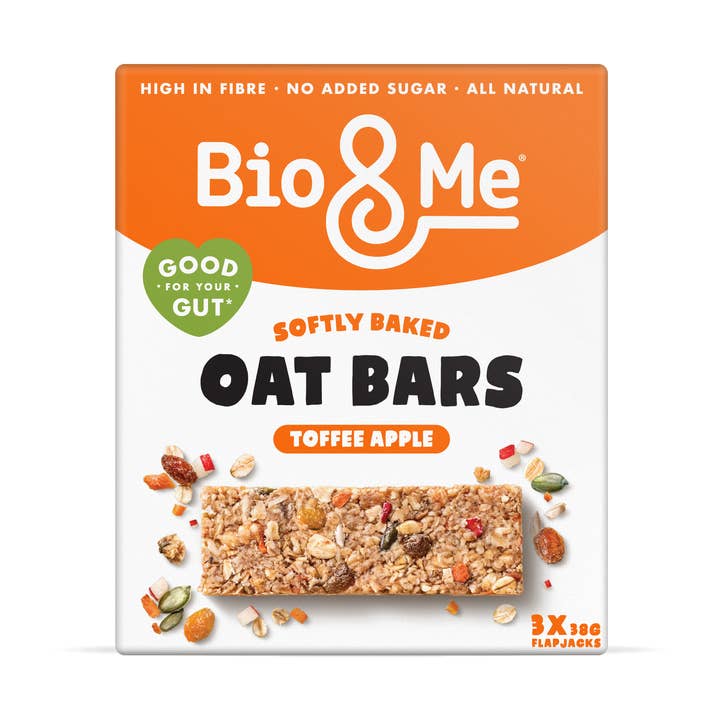 Toffee Apple Gut-Loving Oat Bar Multipack 3x38g for wholesale by Bio & Me