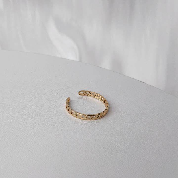 Katinki - Wholesale Band/Stacked Ring - Minimalist Gold Adjustable Open Ring1