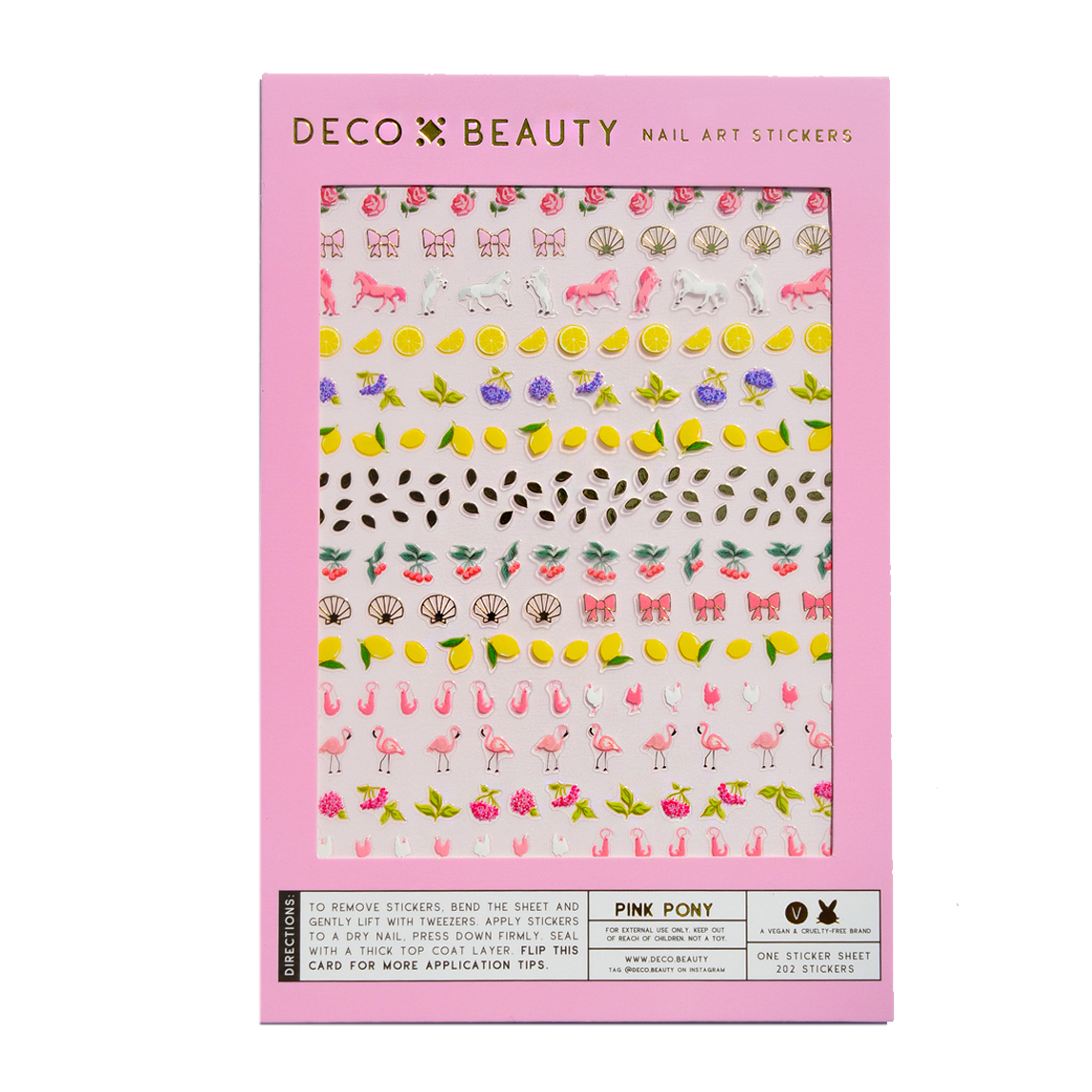 Deco Beauty – Engroshandel Negledesign – Neglekunst Klistermærker - PINK PONY2
