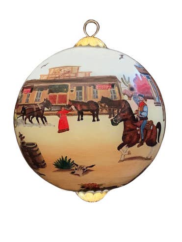 Western Town 3" Ornament for wholesale by Zhen Zhu Inc.