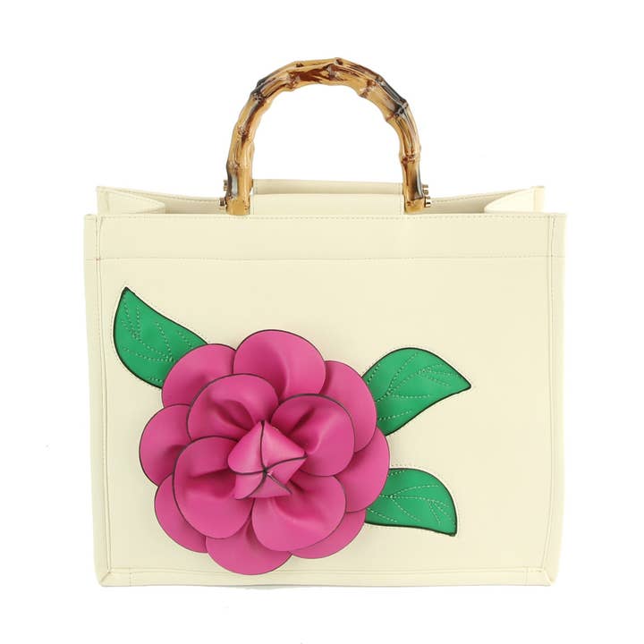 Avondtas met bloementas voor dames, met handgreep aan de bovenkant voor wholesale door Handbag Factory Corp