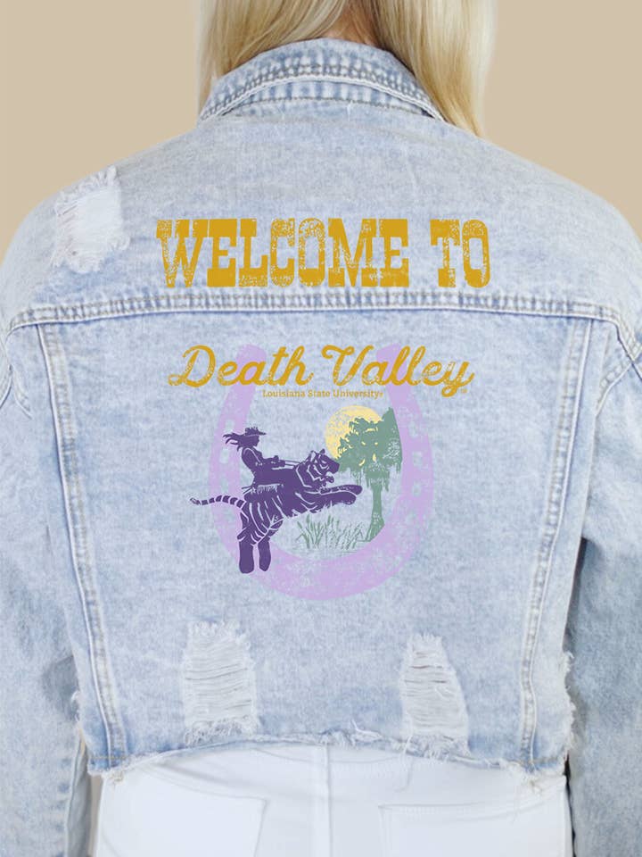 Chaqueta vaquera Welcome to My Rodeo de la Universidad Estatal de Luisiana para venta al por mayor de Rivalry Runway