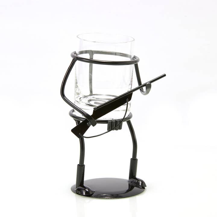 The Wine Savant / Khen Glassware - Wholesale Cocktail/Liquor Glass - Hunter Whiskey Glass - Bullet Glass & Metal Cup Holder- Guns