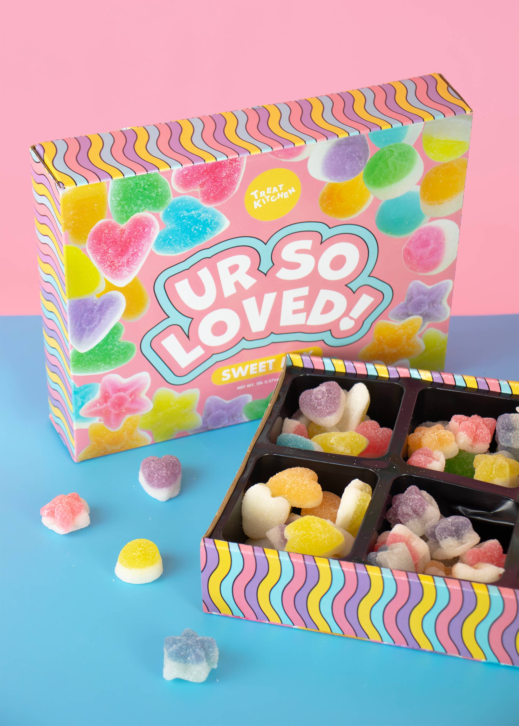 Treat Kitchen – wholesale Gummy – UR SO LOVED! Multicoloured Fruit Sweets 1kg Gift Box 7