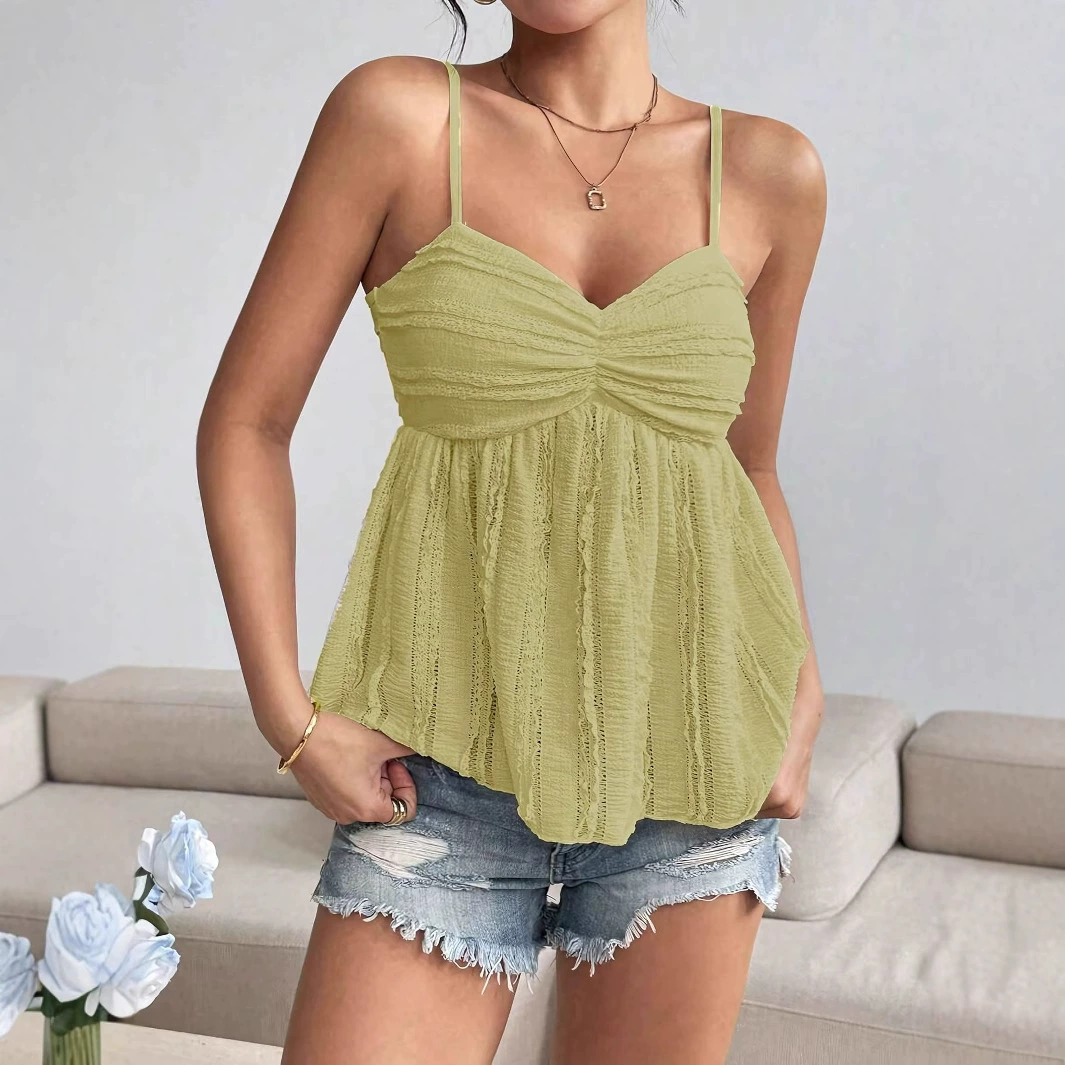 Hope & Sunshine - Wholesale Camisole - Women's - Women's Lace Trim Chiffon Cami Top8