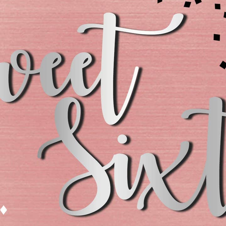 Sweet Sixteen Banner 4pk por atacado de Paper Dazzle