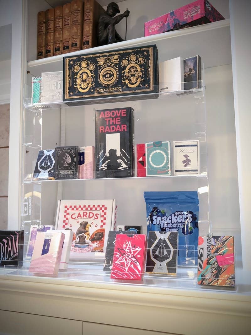 X-Decks - Wholesale Display Case - Cardware 5 Tier Desktop & Wall Mount, 80 Deck Acrylic Playing Card Display Stand2