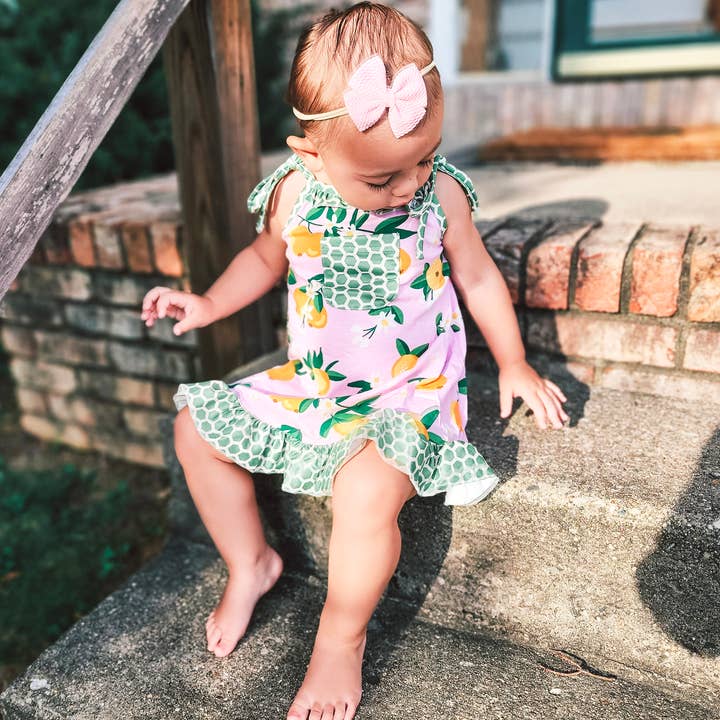 AnnLoren - Wholesale Dress - Kids - AnnLoren Girls Pink Peach Spaghetti Strap Summer Dress2