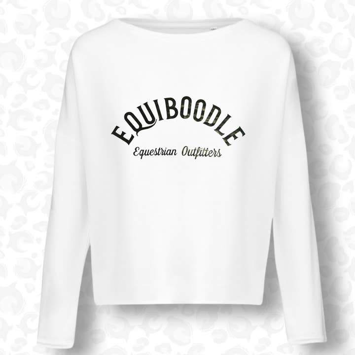 Equiboodle Babs Jumper Off White/Khaki Equiboodle Logo for wholesale by Equiboodle