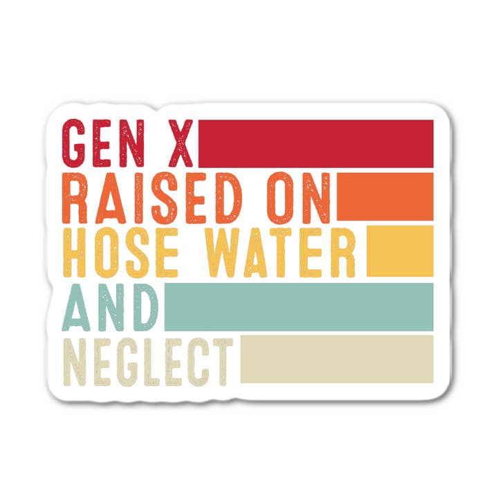 Lyrical River Designs - Vendita all'ingrosso Adesivo - Adesivo impermeabile con sfondo bianco colorato Gen X0