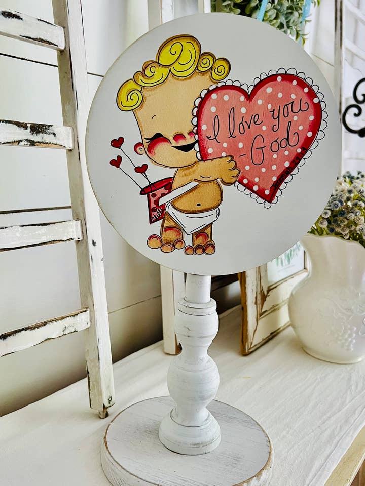 Seasonal & Everyday Toppers: Valentines, I Love God for wholesale by The Happy Butterfly