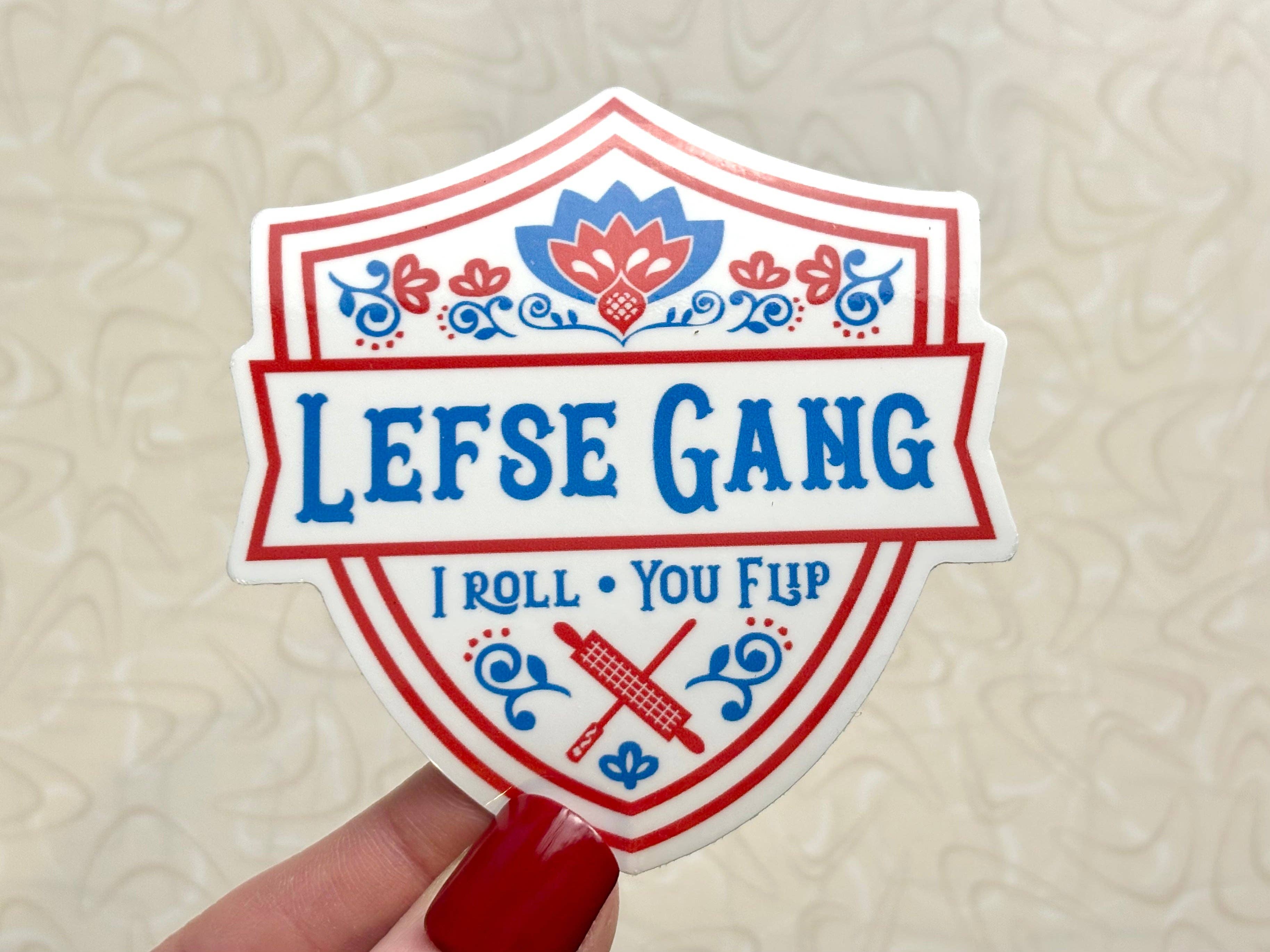 Beckamade - Wholesale Sticker - Lefse Gang Shield Style Sticker1