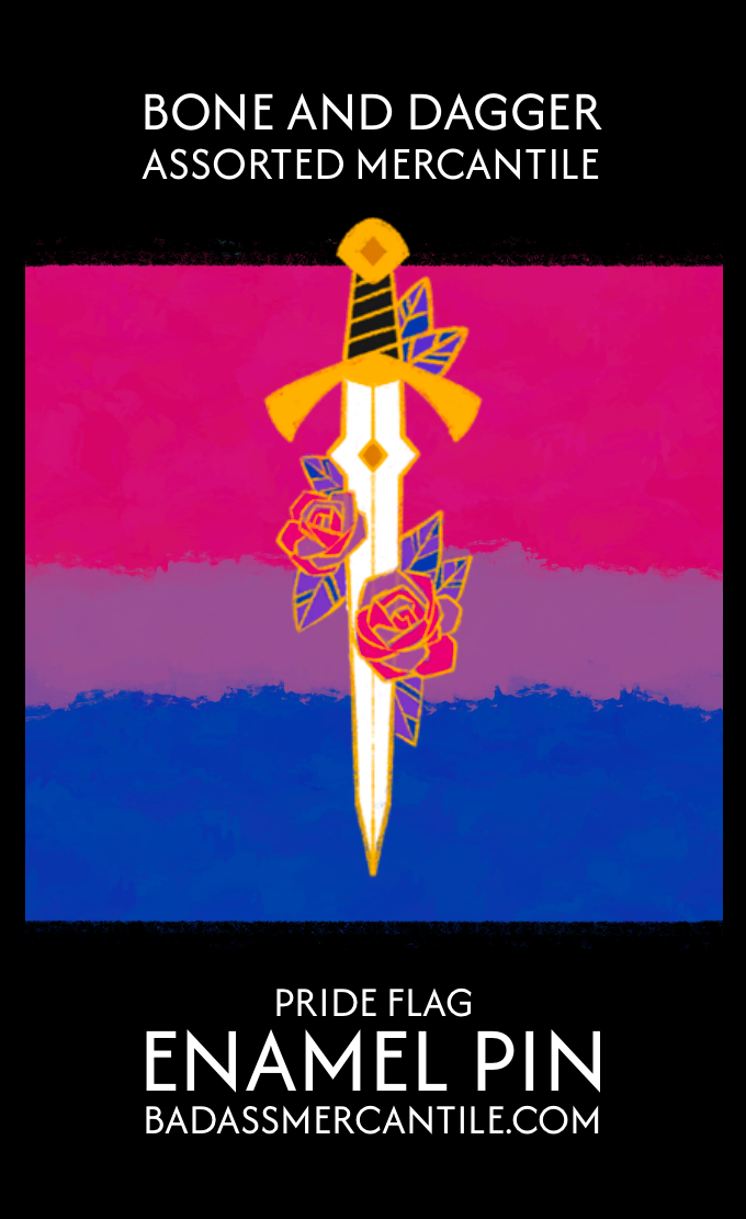 Bone and Dagger Assorted Mercantile - Wholesale Lapel Pin/Button - Pride Sword Enamel Pin0