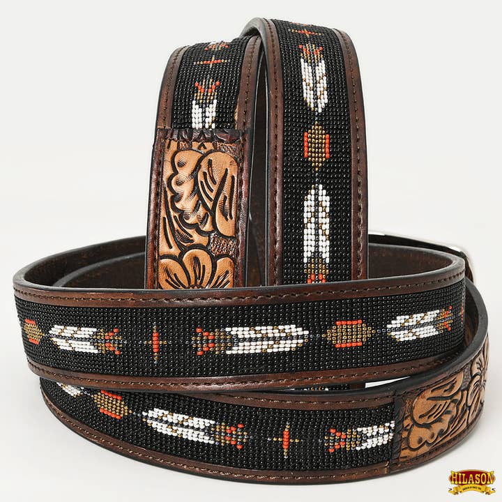 HILASON - Wholesale Belt - Unisex - HILASON Western Genuine Leather Belt for Men Women Cowboy Cowgirl Handmade Unisex Full Grain Heavy Duty Tooled Beaded Belt1