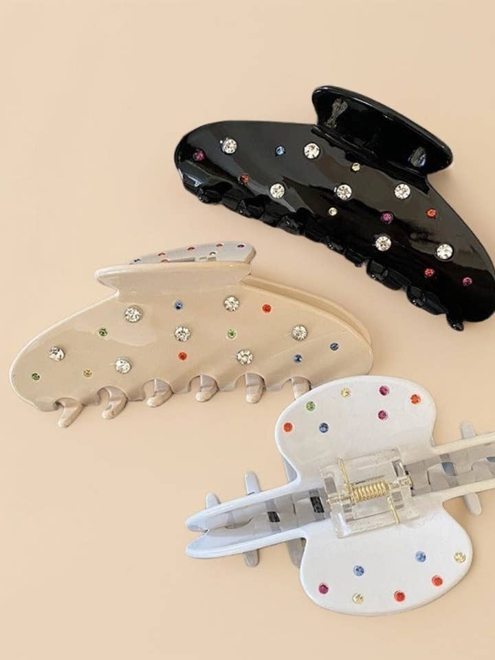 Beau - Acetate Crystal-Embellished Claw Clip for wholesale by WEST AUSSIE SUPPLIES