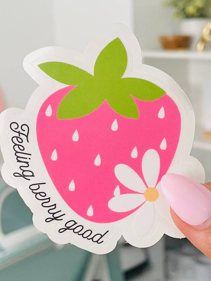 Autocollant transparent Feeling Berry Good pour la vente par Helle Company