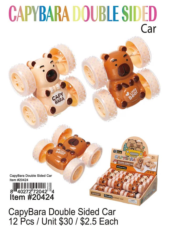 CapyBara Double Sided Car . for wholesale by Puka Creations