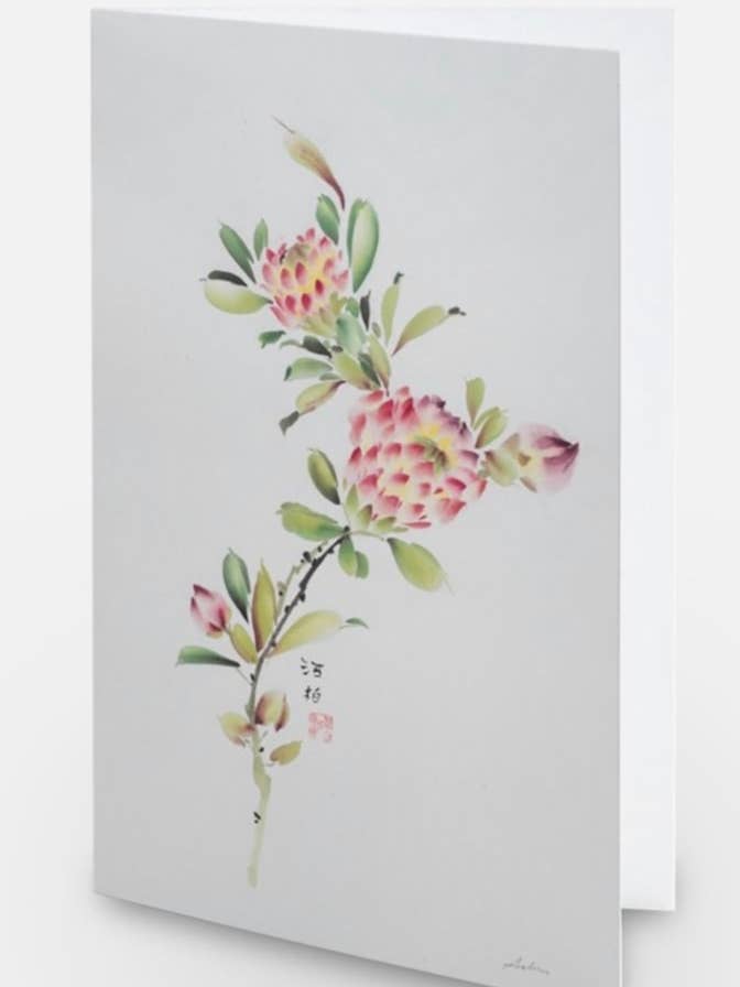 “Cone Flower” Greeting card for wholesale by Sabra’s Art