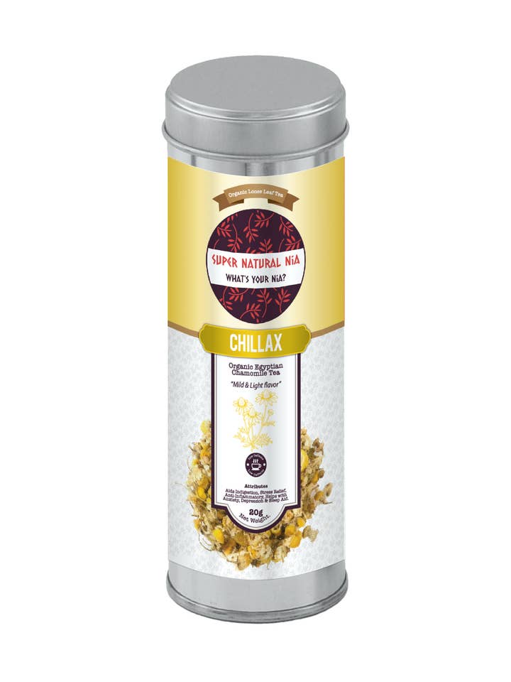 CHILLAX « Thé à la camomille égyptienne biologique » pour la vente par Super Natural Nia
