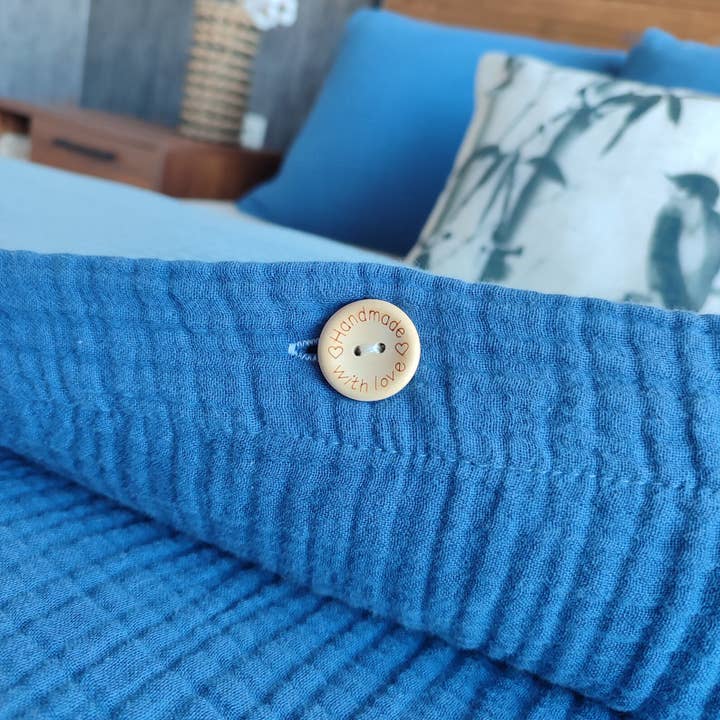 Cotton Muslin Duvet Cover Set Dual Color Forest Green Color for wholesale by Aseel Buy Good