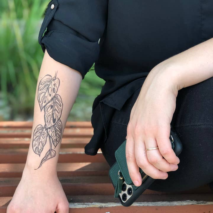 NatureTats – wholesale Temporary tattoo – Monstera Vine Temporary Tattoo2