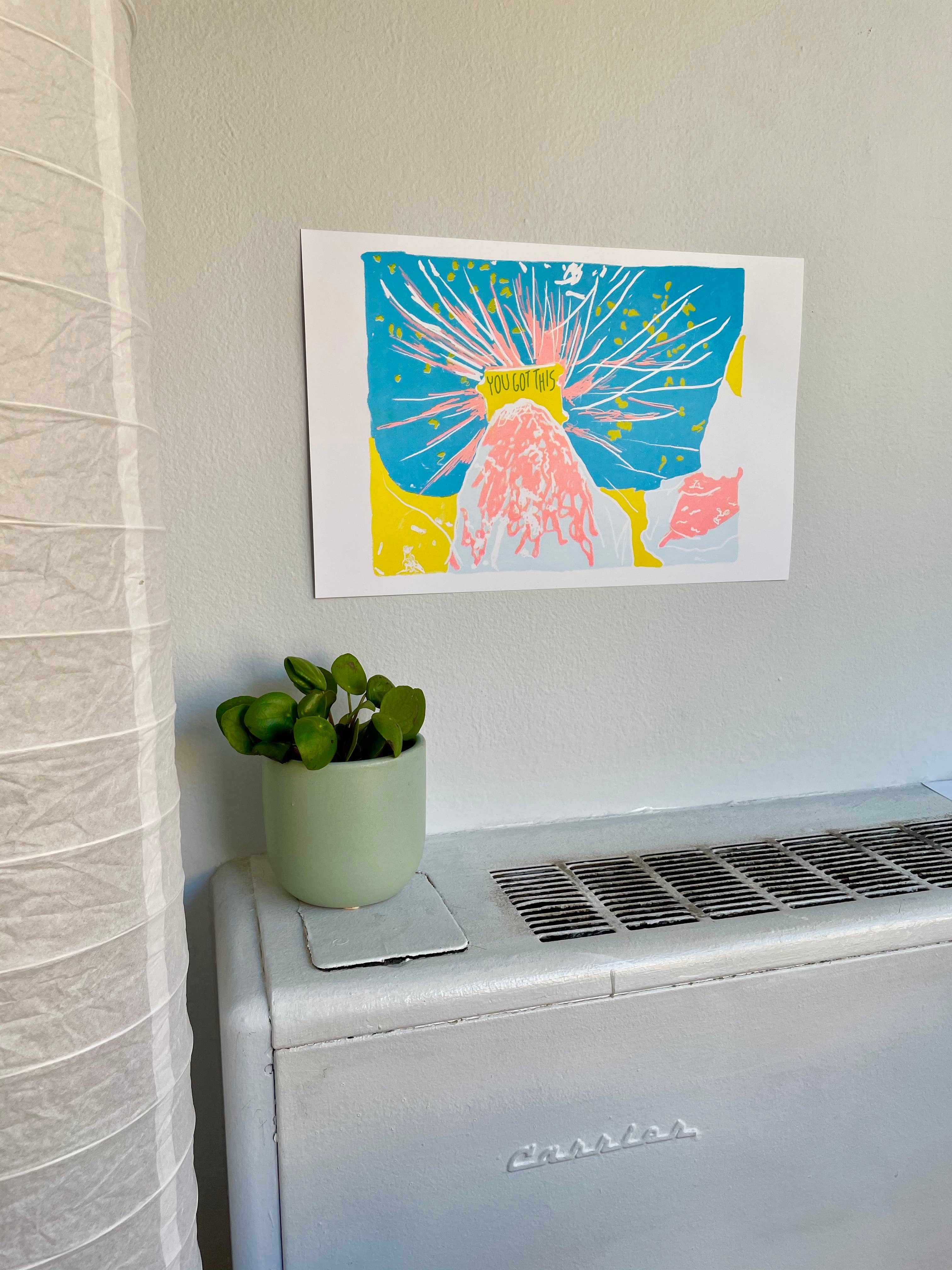 Potato Bread Press - Wholesale Art Print - You Got This - Risograph Print1