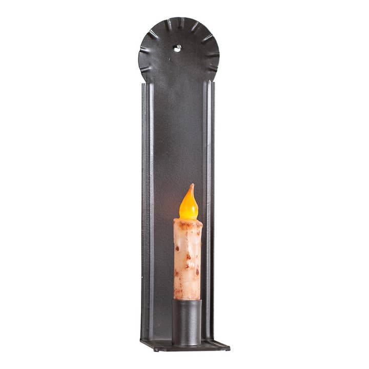 Mary's Sconce in Smokey Black for wholesale by Irvin's Tinware