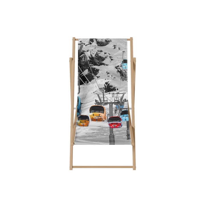 Transat pliable cabines de ski bois et polyester  pour la vente par Coast and Valley