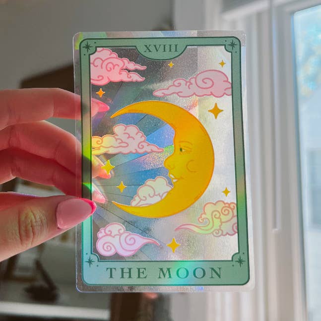 divine variety - Wholesale Suncatcher - the moon tarot suncatcher sticker0